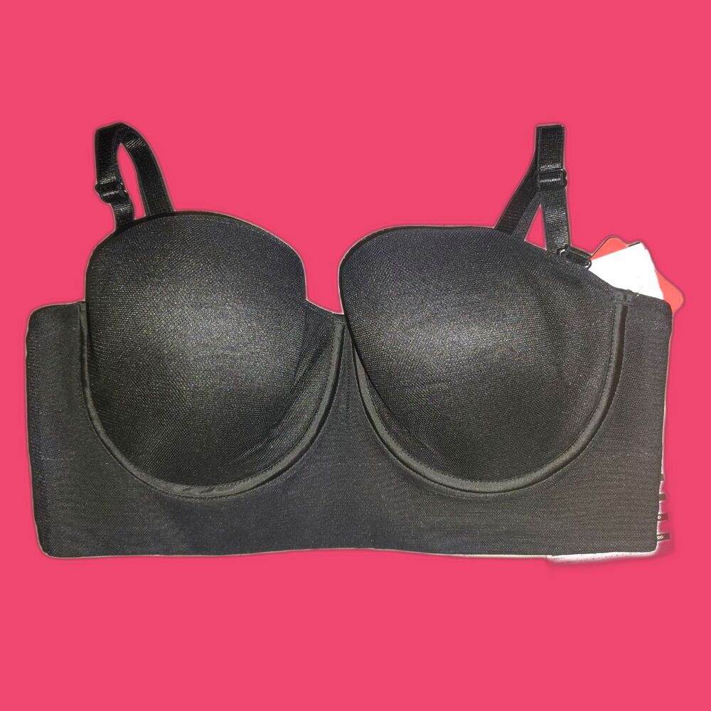 NWT Bra Strap/ Strapless Convertible 34C Black Annette Red Lable